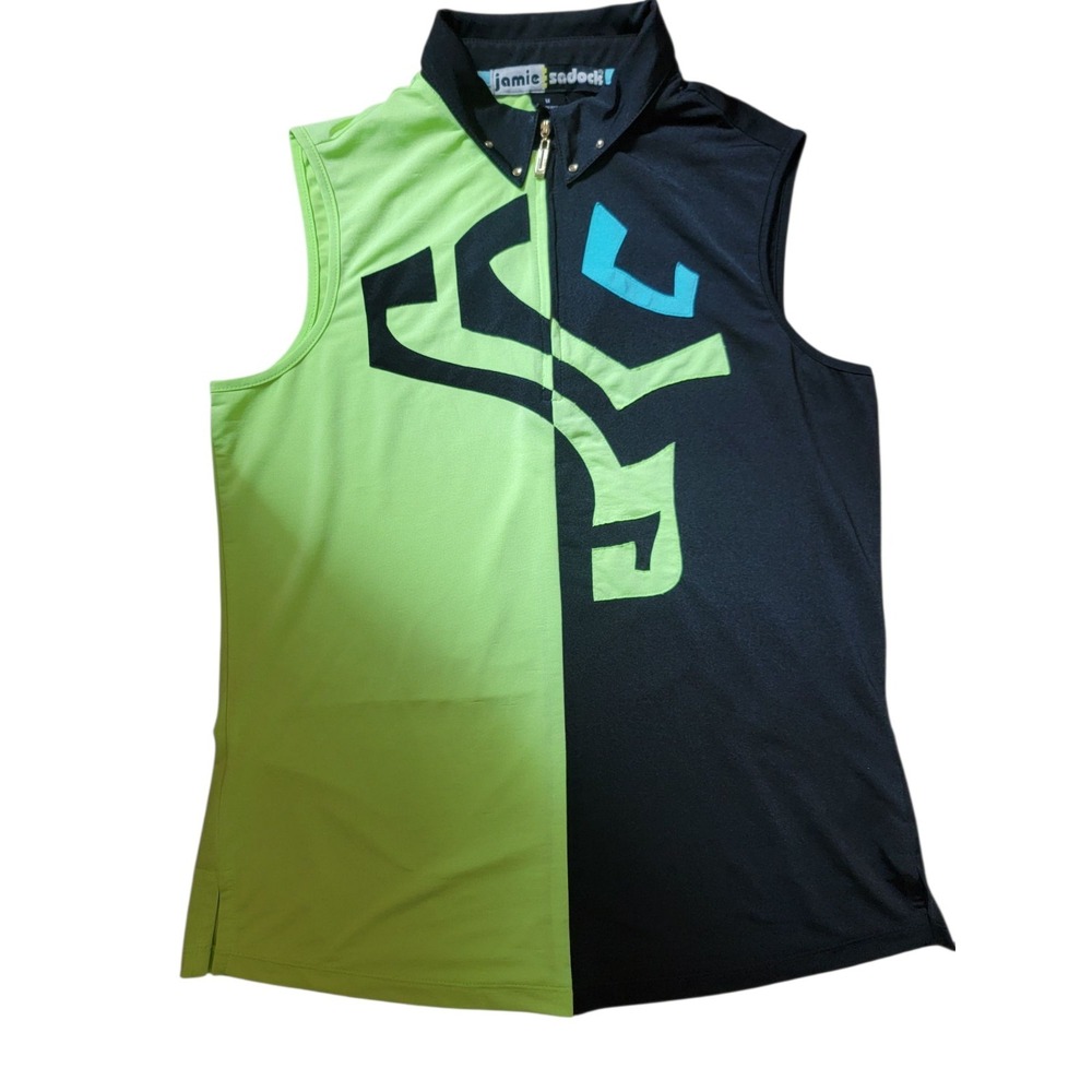 Great Design Jamie Sadock Golf Top Lime Green Black M Medium